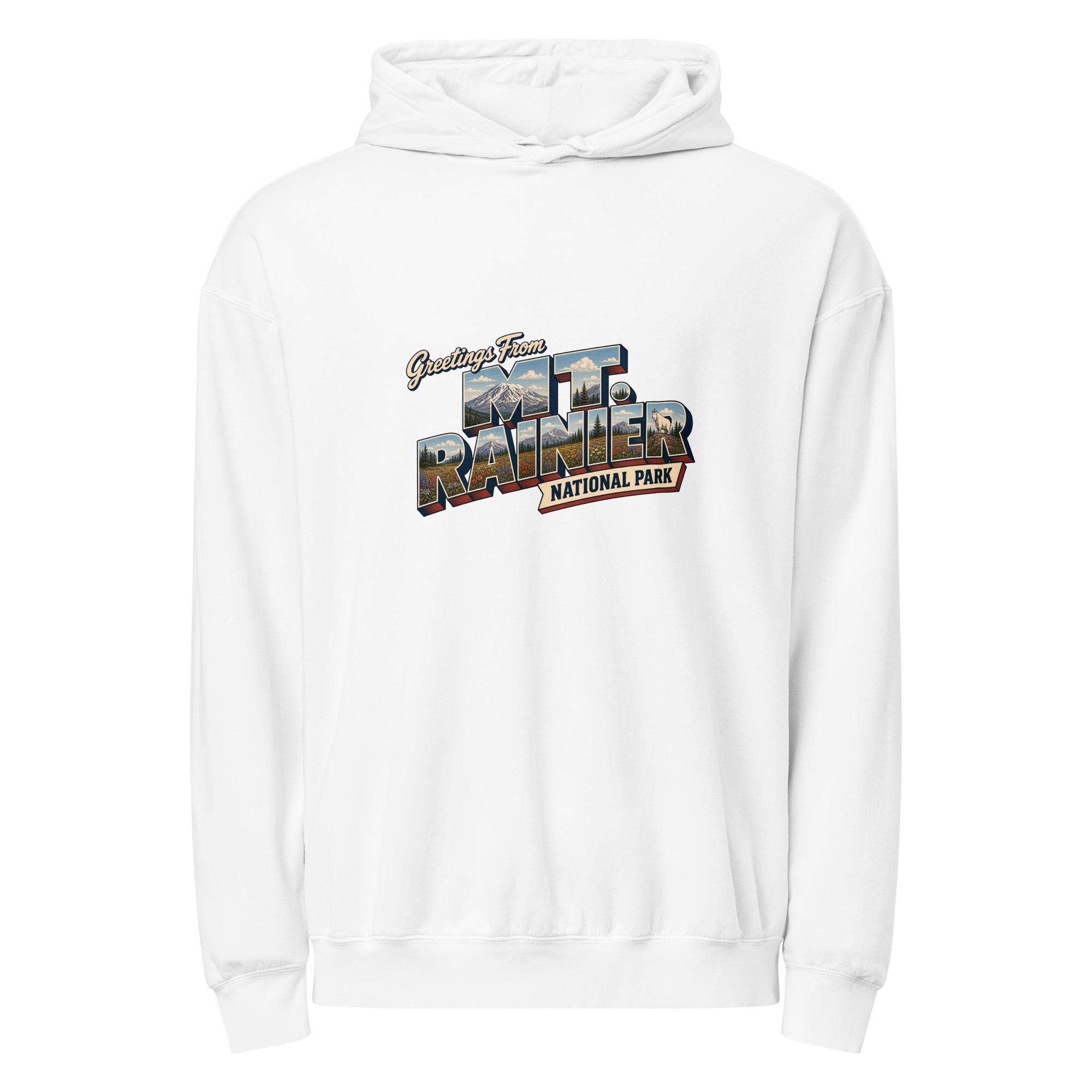 Mt. Rainier National Park Postcard Hoodie - Image 9