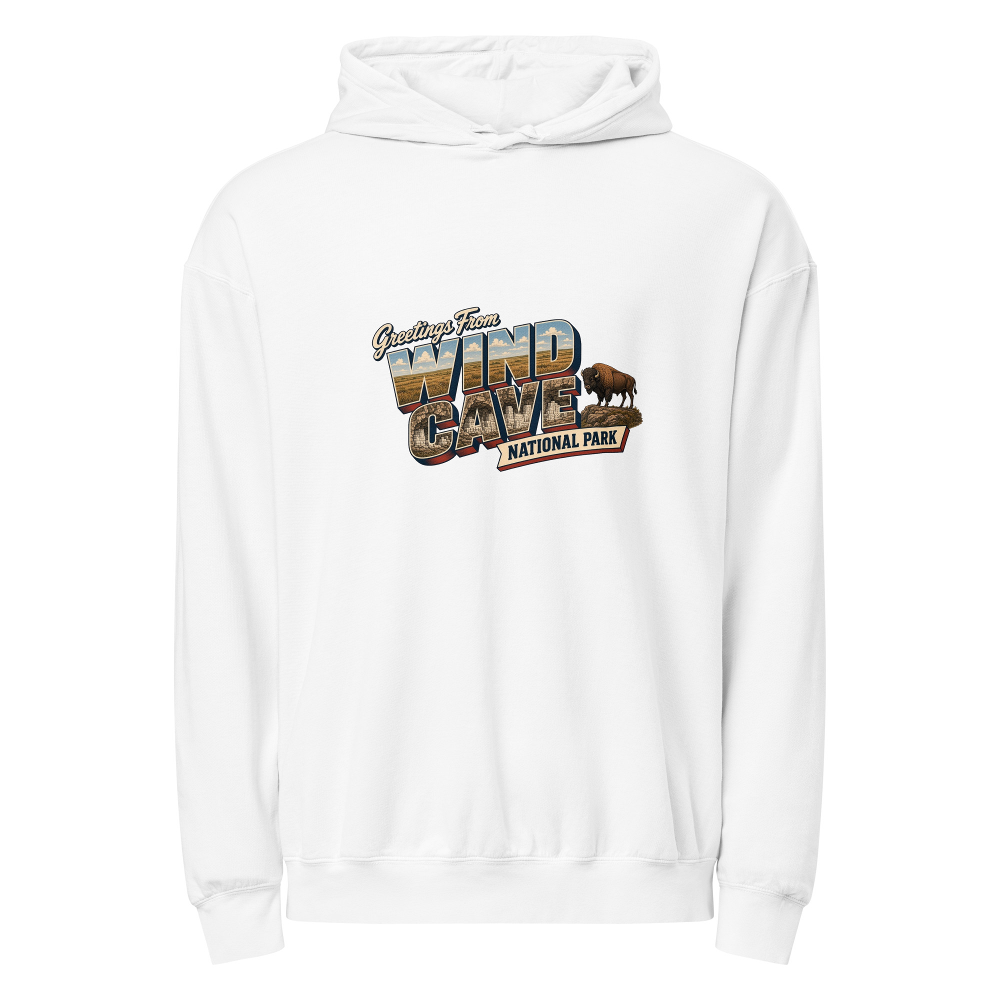Wind Cave National Park Postcard Hoodie - Image 9