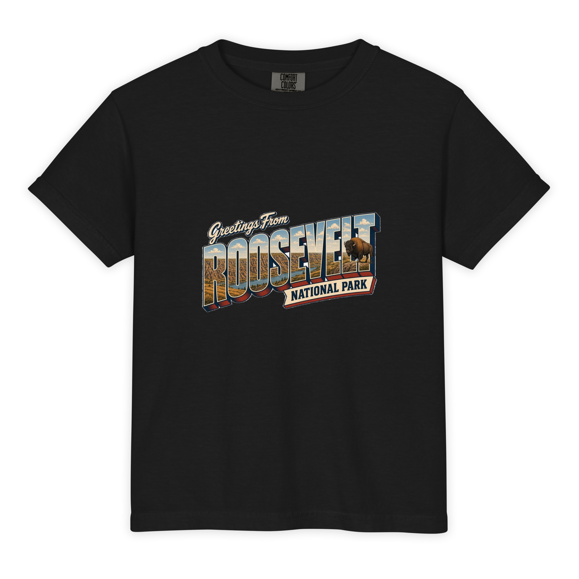 Theodore Roosevelt National Park Postcard Youth Tee - Image 2