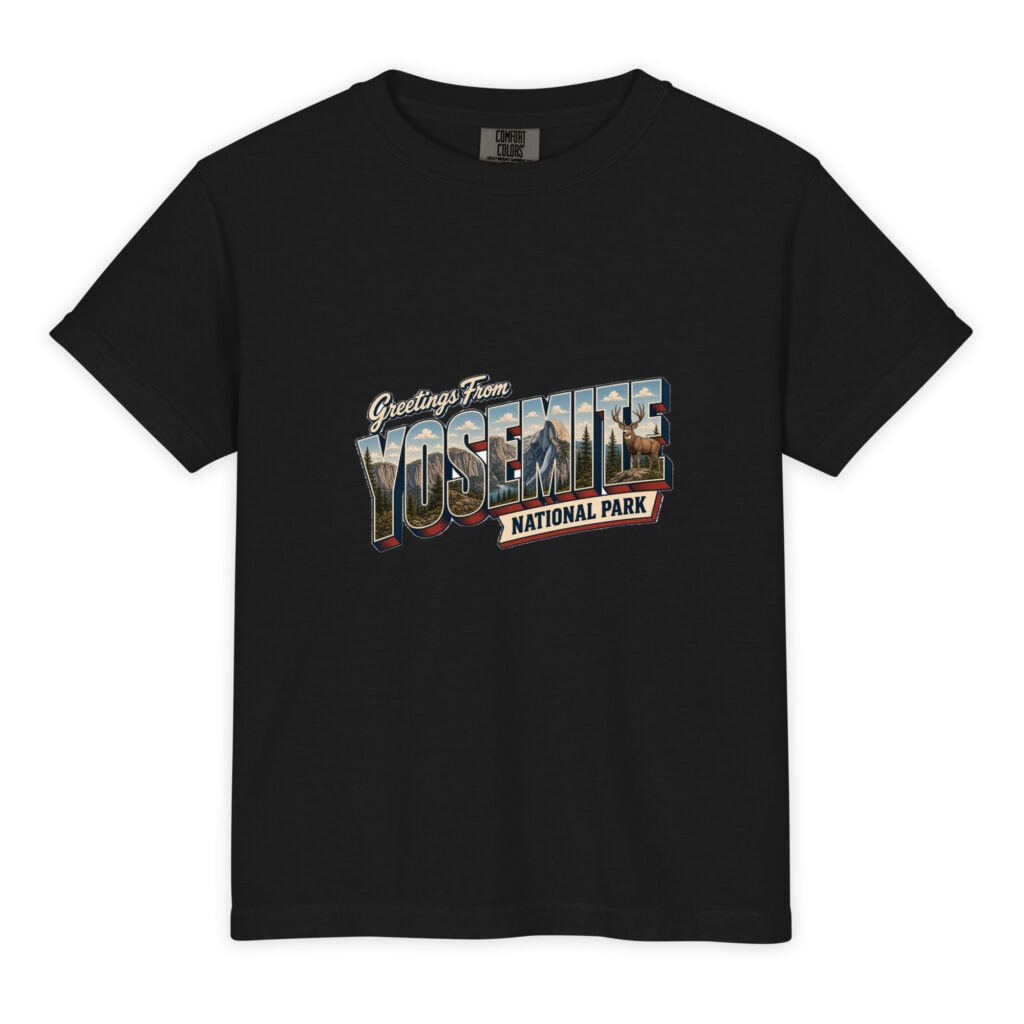 Yosemite National Park Postcard Youth Tee