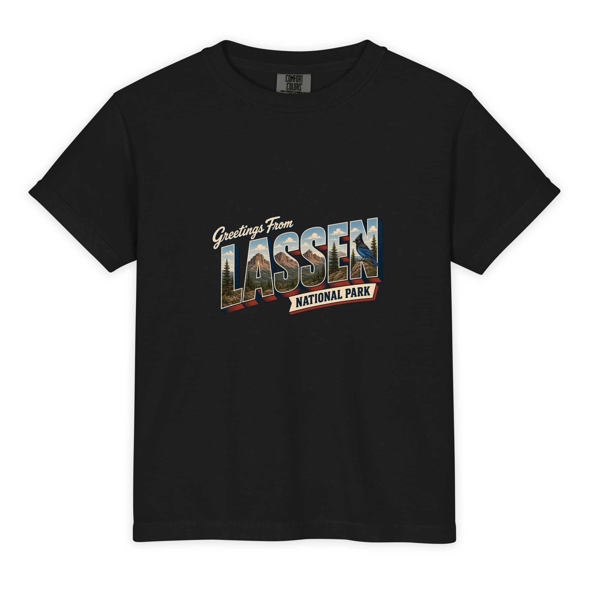 Lassen Volcanic National Park Postcard Youth Tee - Image 2