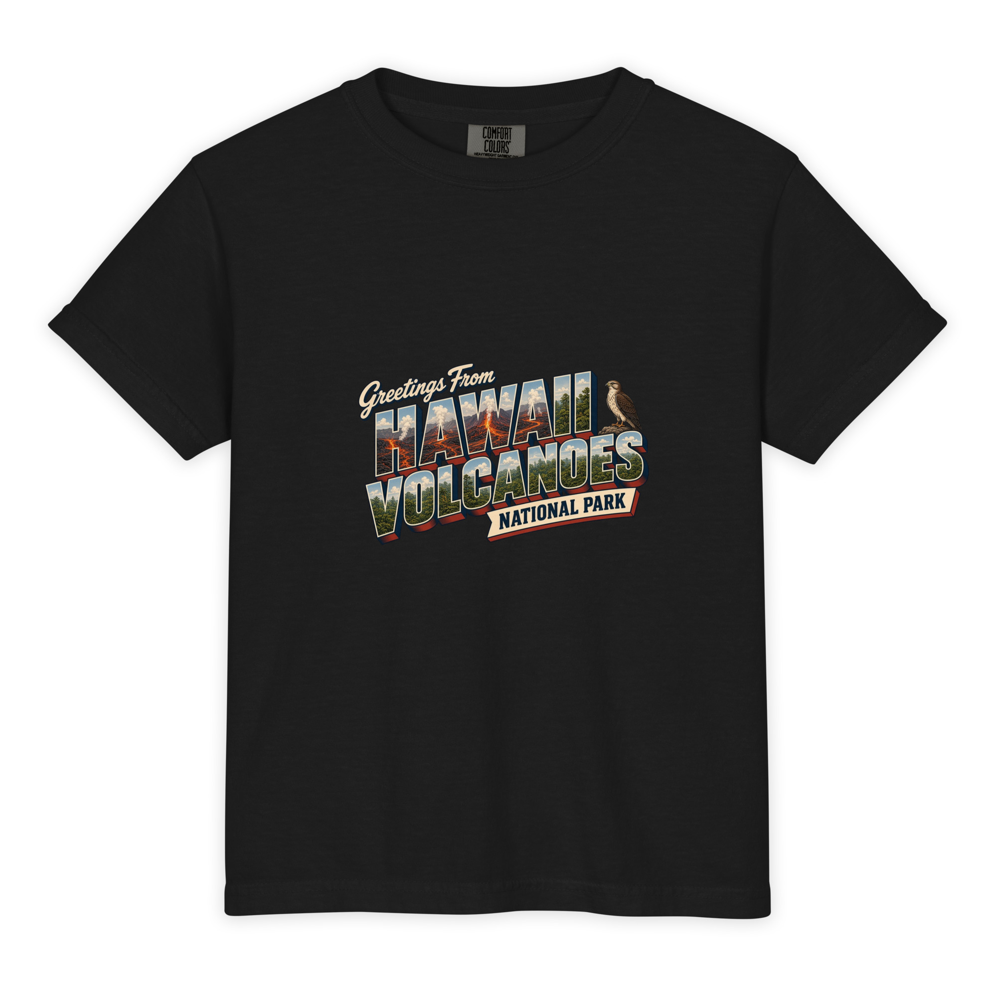 Hawaiʻi Volcanoes National Park Postcard Youth Tee - Image 2