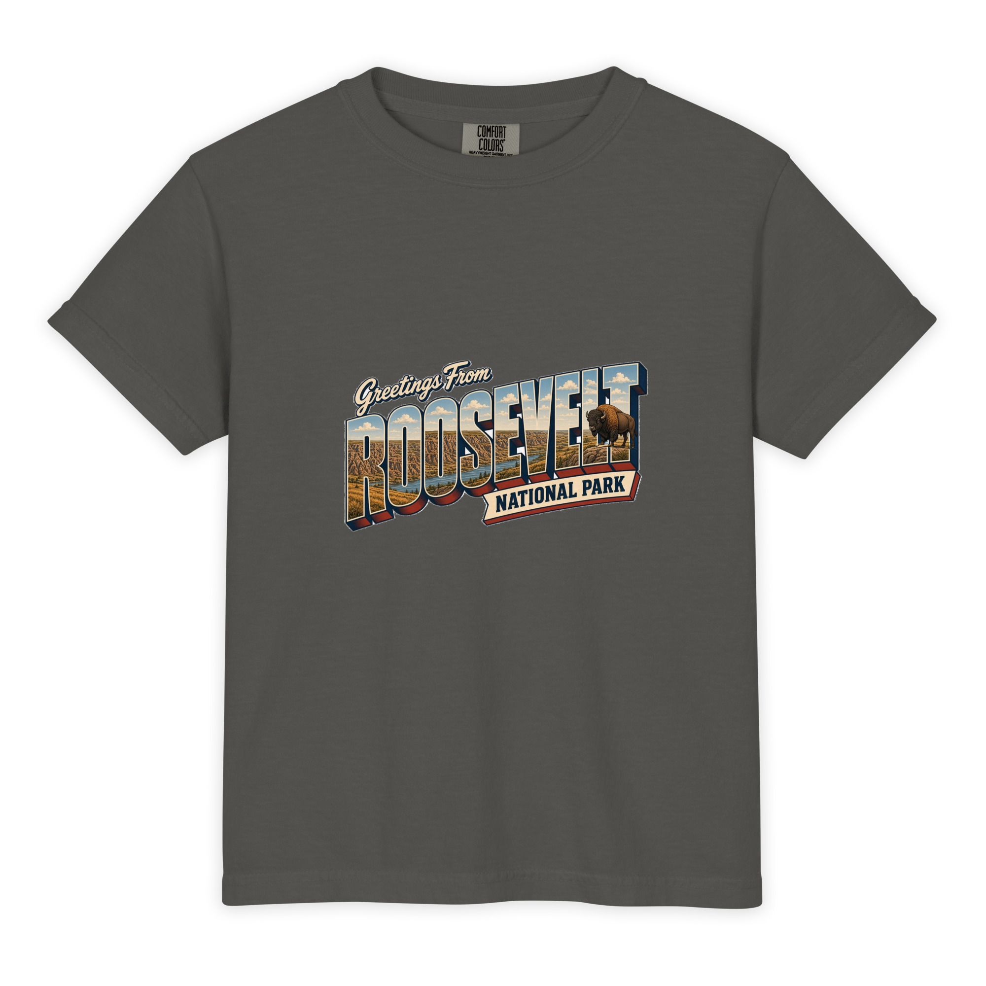 Theodore Roosevelt National Park Postcard Youth Tee - Image 3