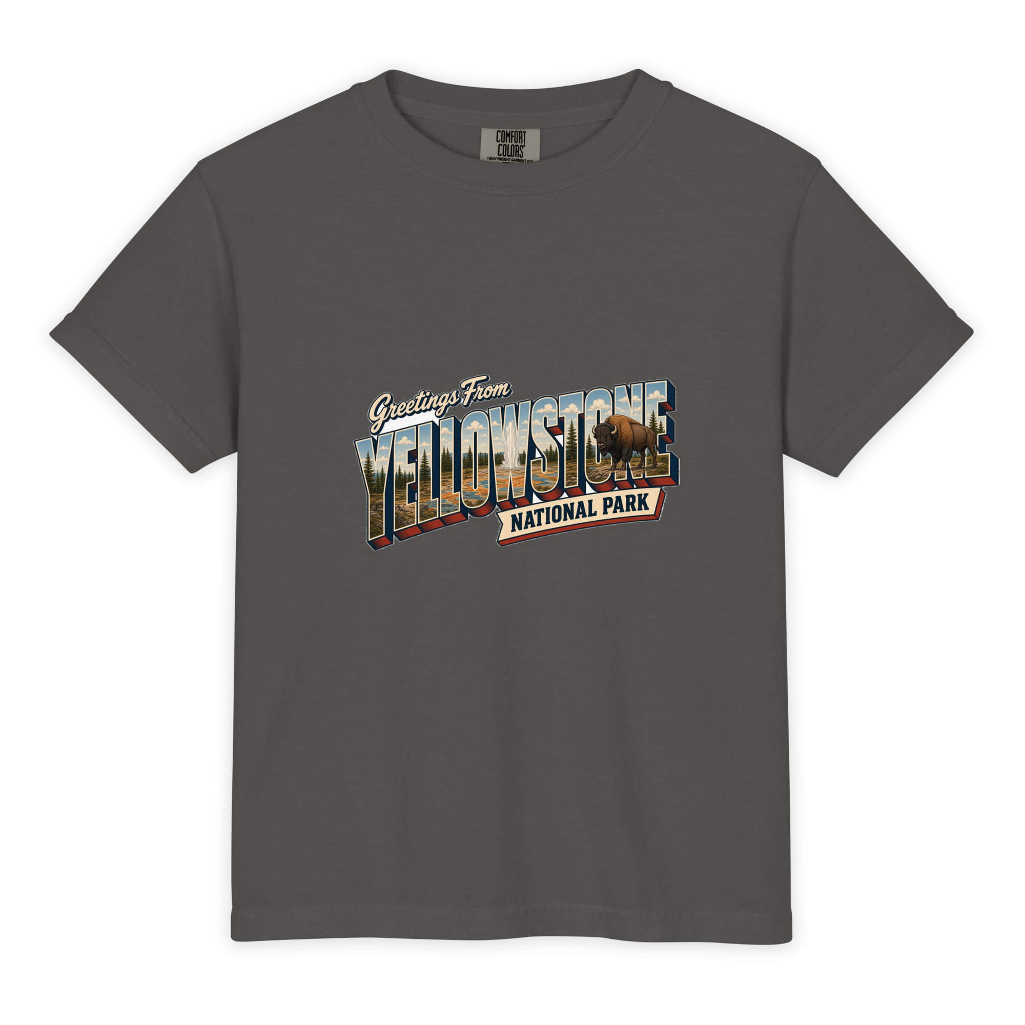 Yellowstone National Park Postcard Youth Tee