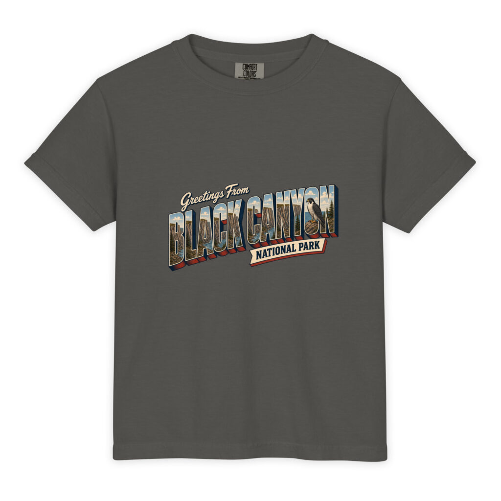 Black Canyon of the Gunnison National Park Postcard Youth Tee