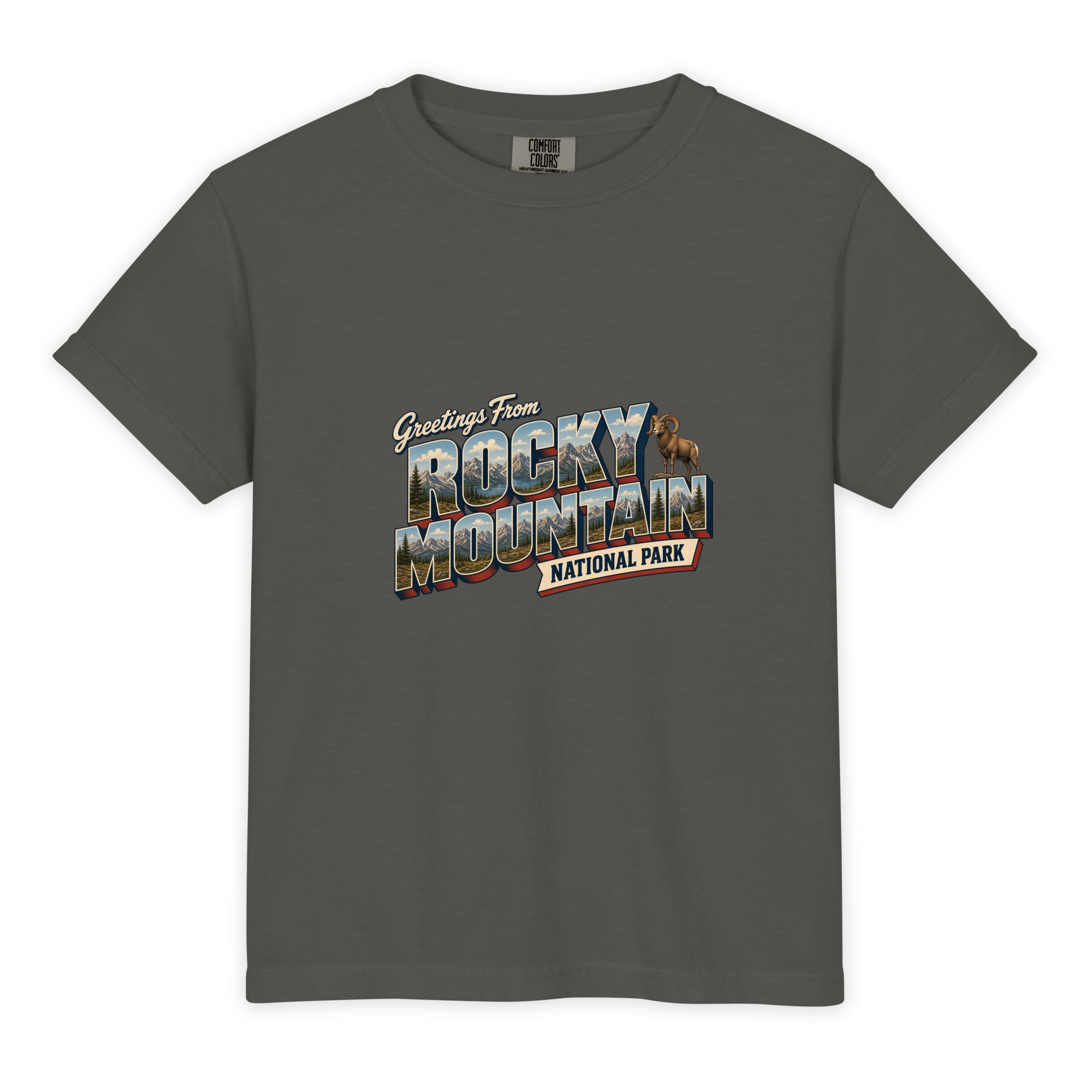 Rocky Mountain National Park Postcard Youth Tee - Image 3