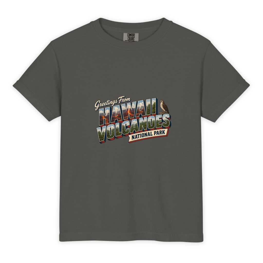 Hawaiʻi Volcanoes National Park Postcard Youth Tee