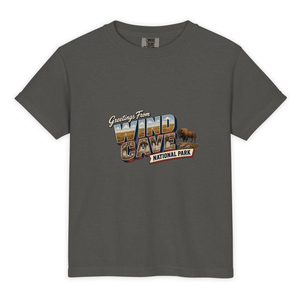 Wind Cave National Park Postcard Youth Tee