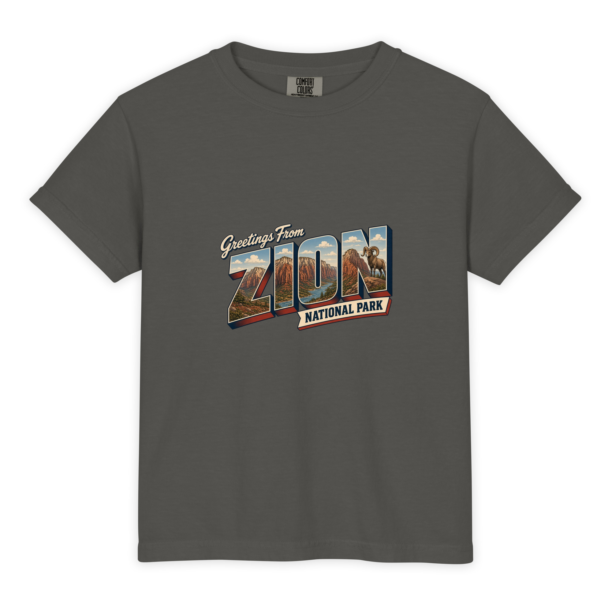 Zion National Park Postcard Youth Tee - Image 3