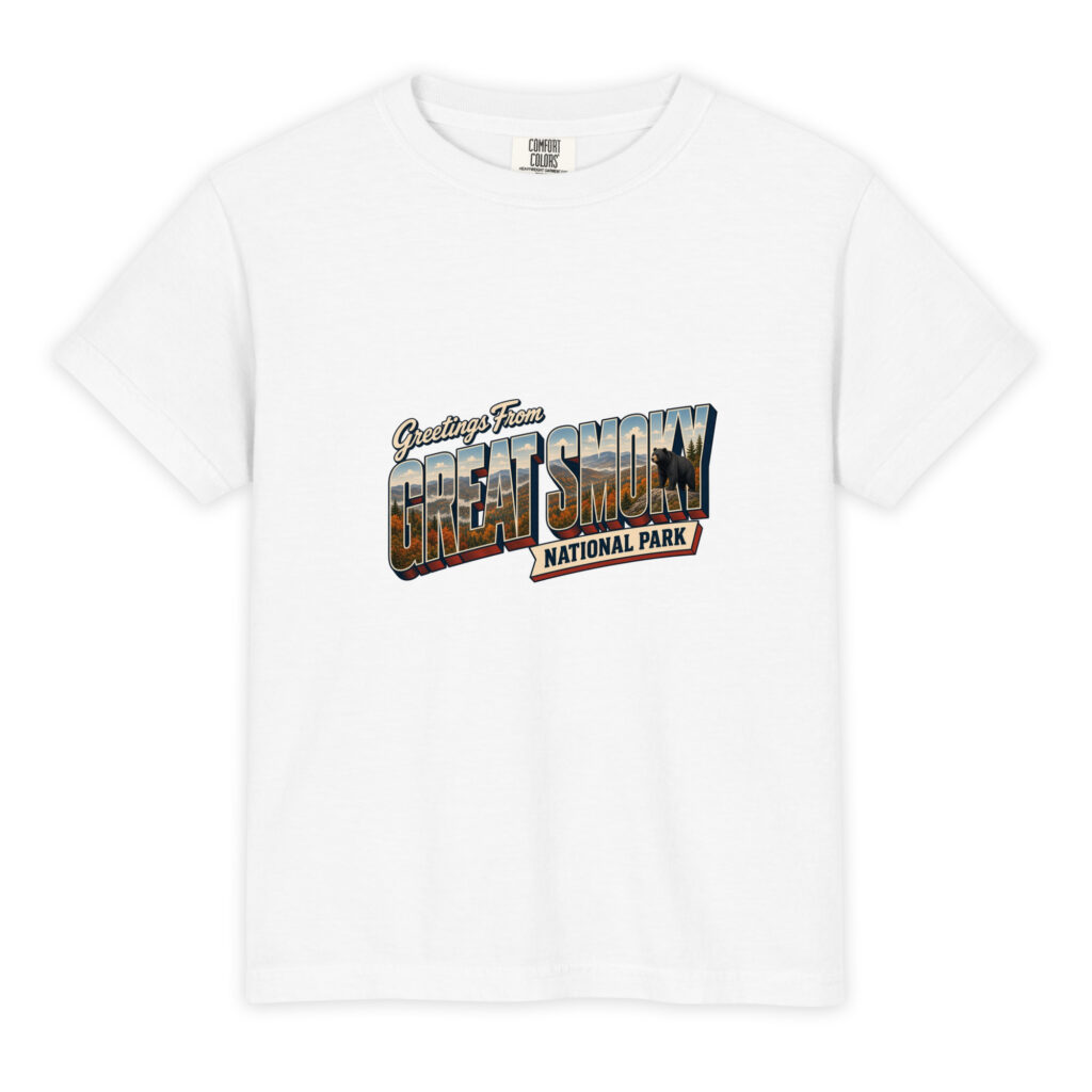 Great Smoky Mountains National Park Postcard Youth Tee
