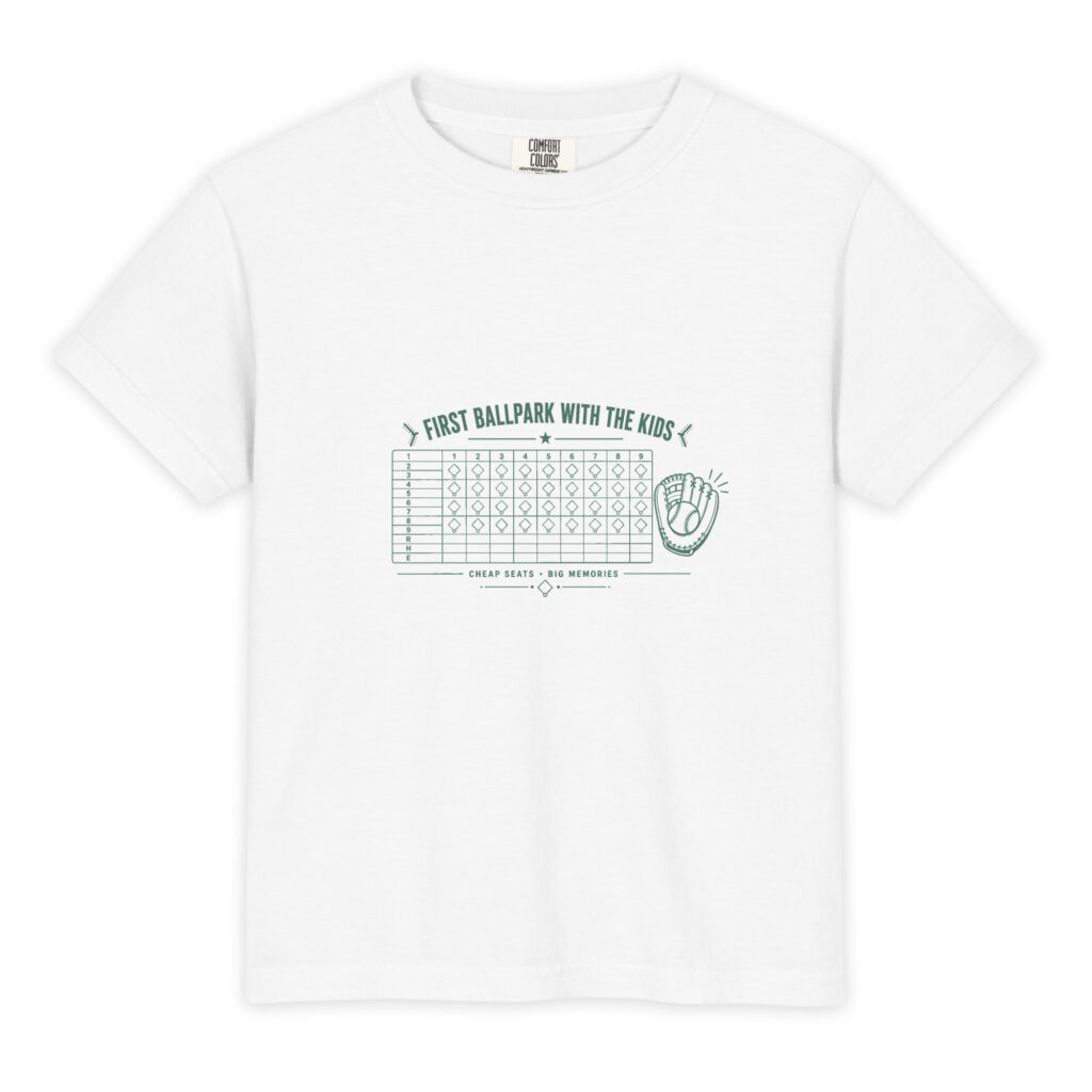 First Ballpark With The Kids Scorecard Youth Tee