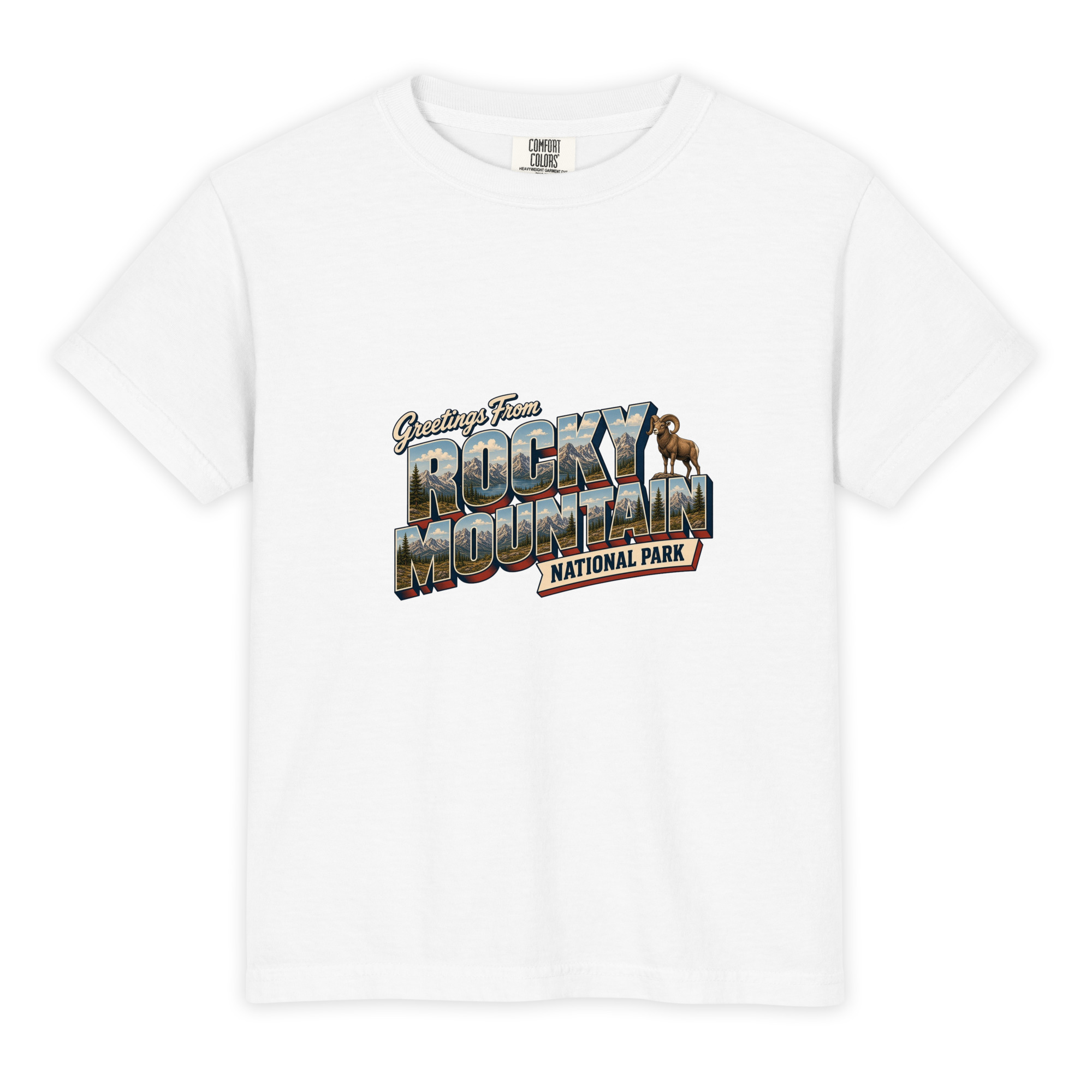 Rocky Mountain National Park Postcard Youth Tee
