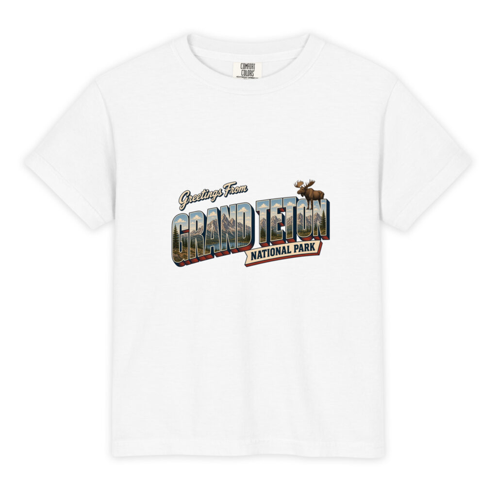 Grand Teton National Park Postcard Youth Tee