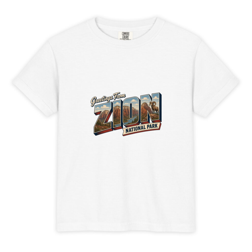 Zion National Park Postcard Youth Tee